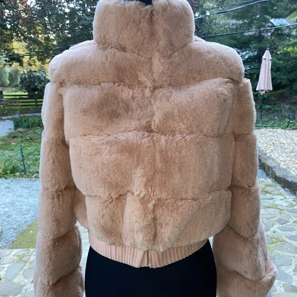 Soft Pink Fur Coat - Picture 7 of 9